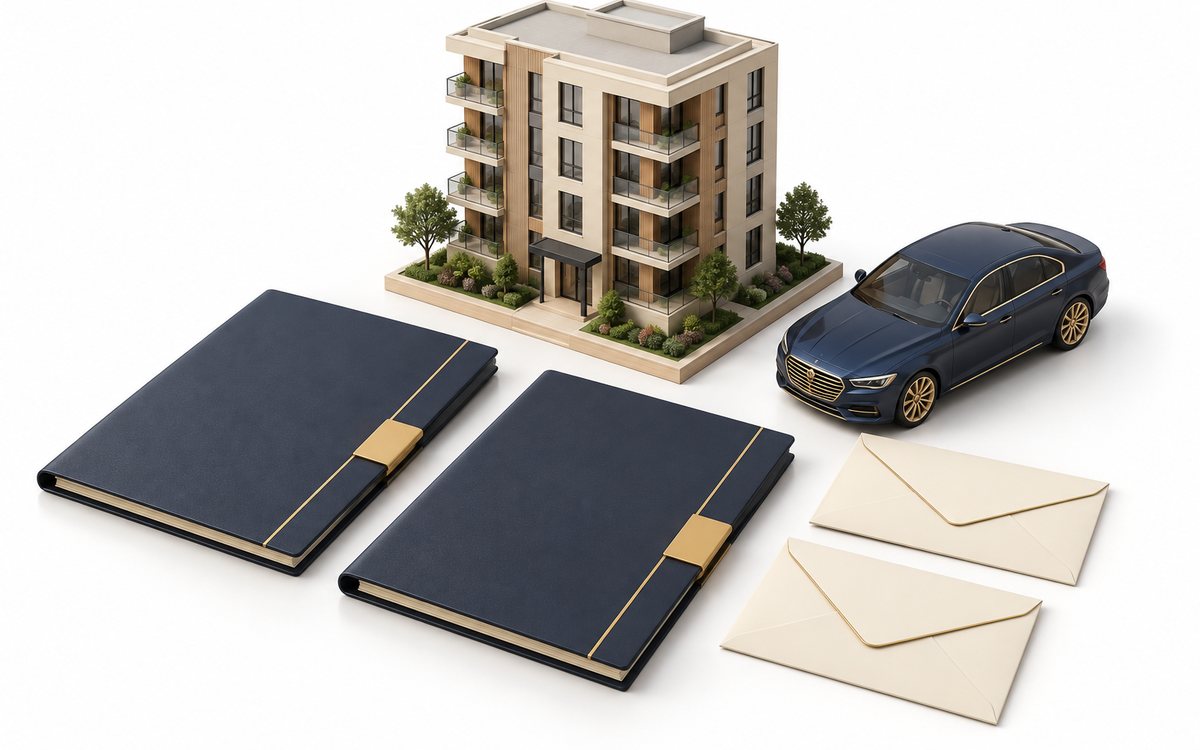住まいと駐車場の契約書を分けて費用を照合する図