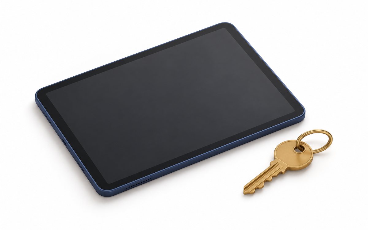タブレットと玄関の鍵で当日の内見方法を比べる図